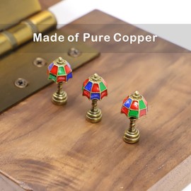 Hinge Head Vintage Lamp, Hinge Decorative Topper, Miniature Magnetic Figurine Door Decor, Whimsical Quirky Home Decor, Micro Lover Gift, Cute Vintage Lamp Decor (3 per Set)