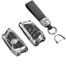 Savzokiw Heavy Metal Key Fob Cover Case Protector for Volkswagen, Keychain, Accessories for VW ID3 ID4 MK8 Golf GTI Skoda Octavia Remote Holder Skin Protector Jacket Keyless Entry Sleeve Accessories