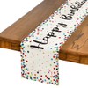 Artoid Mode Dots Happy Birthday Table Runner, Seasonal Kitchen Table