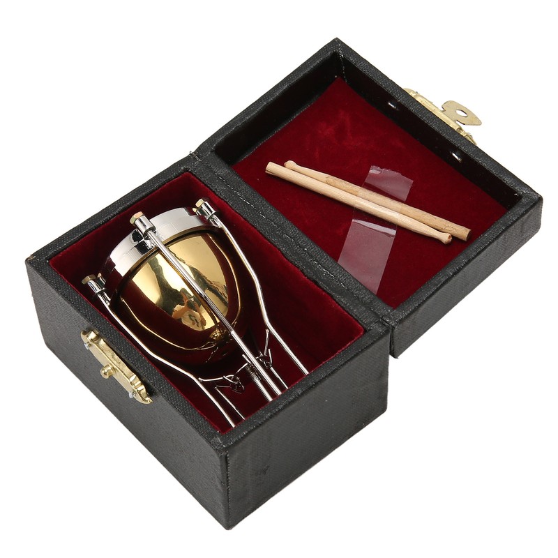 Miniature Timpani Model Decorative Exquisite Copper Timpani Ornament for Graduation
