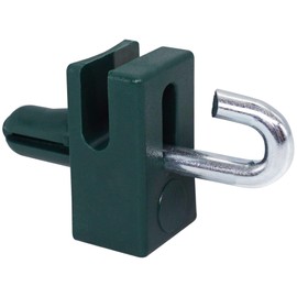 SKIR'CO Pack of 50 Green Fence Clips, Plastic Clips for Wire Mesh Fences, Pin Resistant Fence Wire Holders, Clips for Wire Fencing, Colour RAL 6005