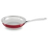 KitchenAid Riveted Stainless Steel/Red Fry Pan Dishwasher Induction Safe 8"