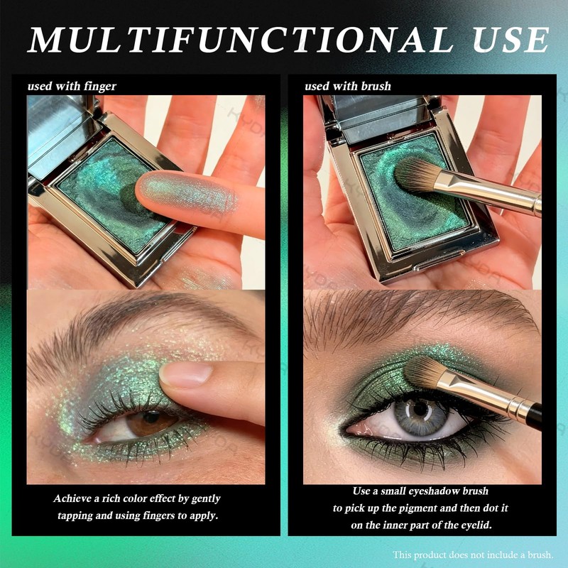 Chameleon Smoky Blue Eyeshadow, Chameleon Chrome Metallic Eye Shadow, Smooth