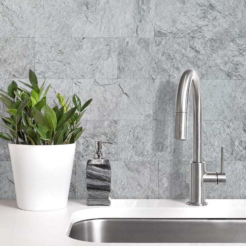 AULIGET 20-Piece Light Slate Peel and Stick Backsplash Wall Tiles,