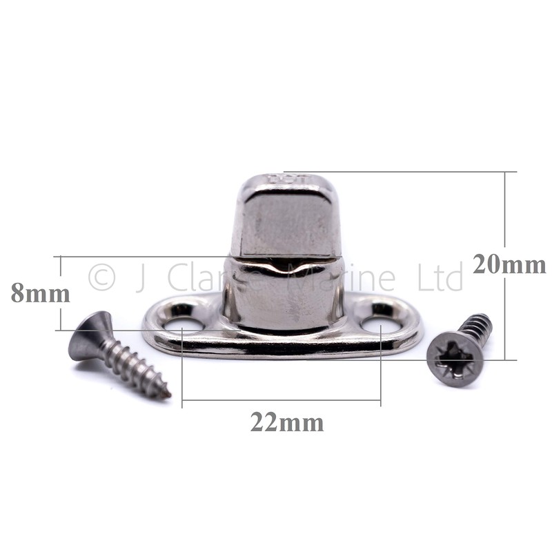 Turnbutton fastener 8mm kit with cutting tool Eyelet, bases, screws