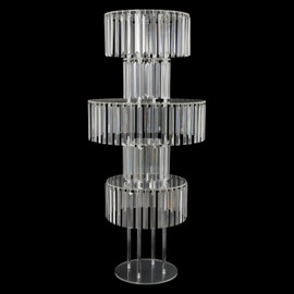 Wedding Centerpieces Crystal Vases 5 Tier Flower Vase Crystal Flower Stand Wedding Centerpieces, Round Flower Stand Pedestal Stand, for Wedding Aisle Decor, Party, Birthday Banquet Decoration