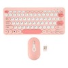 Wireless Keyboard Mouse Set Stylish Slim Round Keycaps Mute Ergonomic