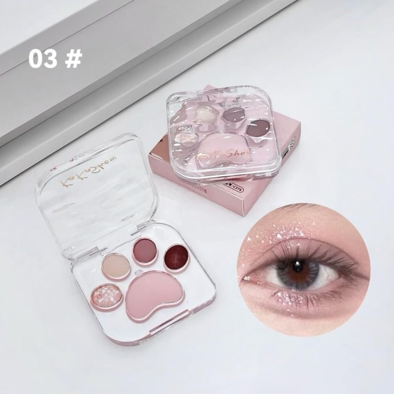 Cat Claw Eyeshadow Palette, Pearl Mat, Fine Powder, Korean Style,