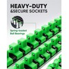 ALOANES 9PC ABS Socket Organizer, Socket Rails Fit 3/8 inch