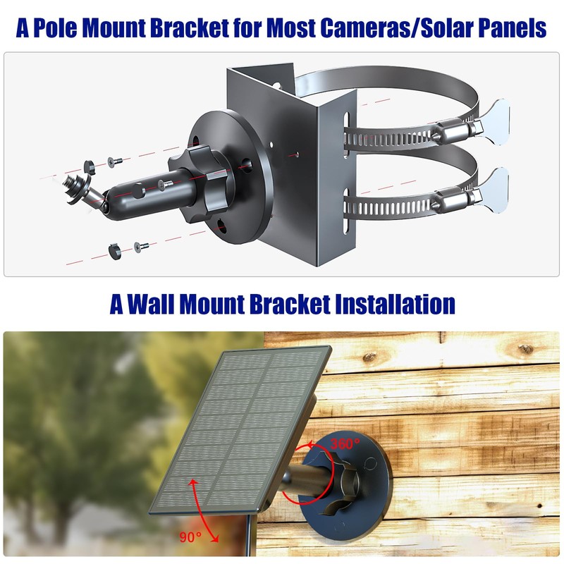 Zivif Security Camera Pole Mount Wall Mount Compatible with Blink