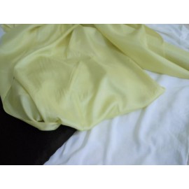 Silk lining sheer fabric yellow green see thru 1 linear yard 40" wide no stretch