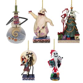 Nightmare Before Christmas Ornament Decorations, 5PCS Stocking Cap Funny Santa Ornament Decorative Xmas Decor Ornaments