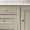 khtumeware 10-Pack Polished Brass Heavy Duty Solid Cabinet Knobs unlacquered