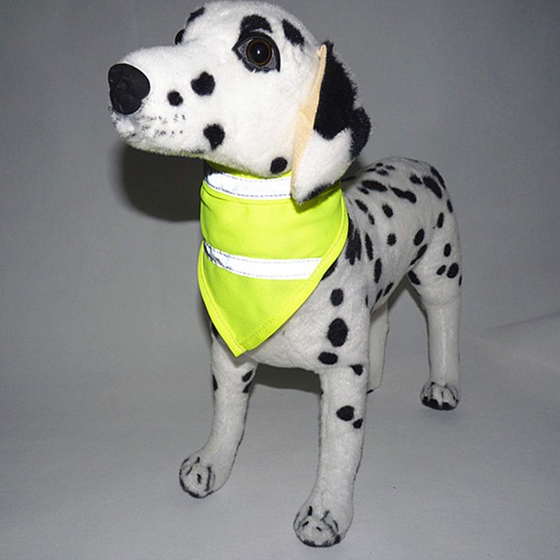 AWOCAN 2PCS Reflective pet Triangle Scarf, Fluorescent Yellow Orange Scarf,