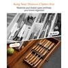 XINZUO In-drawer Knife Block, Natural Acacia Knife Drawer Oganizer, Insert-Kitchen