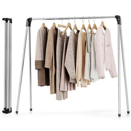 TOOLF TOOLF Clothes Drying Rack Foldable, Laundry Drying Rack Stainless Steel, Portable Clothes Rack, Drying Rack for Clothing, Indoor Outdoor, Free-Standing, Large Capacity