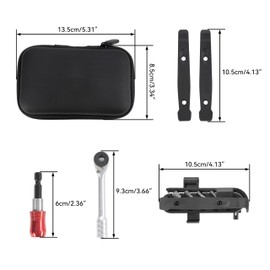 STEELMIGHT Bicycle Repair Tool Kit, 14-Piece Set, Puncture Repair Kit, Bicycle Tire Replacement Tool, Ratchet Wrench, Tire Lever, Bicycle, Multi-Tool, Bit, Hex Wrench Set, Lightweight, Compact, Road