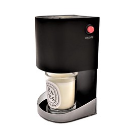 EMINLONA Candle Warmer Lamp,Hidden Candle Warmer for Bathroom Bedroom,Mini Candle Lamp Warmer for Jar Candles,With Two 20 Watt Bulbs Candle Lamp. (Black)