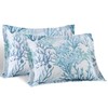 CARIBBEAN JOE Full/Queen 3-Piece Comforter Set, Tropical Coastal Beach Design