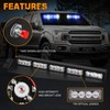 XRIDONSEN Blue White Emergency Visor Lights Warning Flashing Interior Windshield