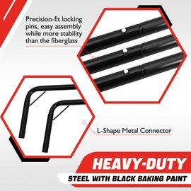 RUNBOW 11x5.5 ft Portable Kids Soccer Goal for Backyard Adult Junior Teenager Large Metal Frame Soccer Net with Carry Bag (11x5.5ft, Red, 1 Pack)