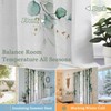 Sage Green Botanical Floral Curtains 100% Blackout Curtains 84Inch 2