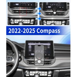 Lxkyanteu Car Phone Holder for Jeep Compass 2022 2023 2024 2025 Auto Accessories, Cell Phone Mount Compatible with MagSafe, 360° Rotation, Hands Free Not Affect Air Vent