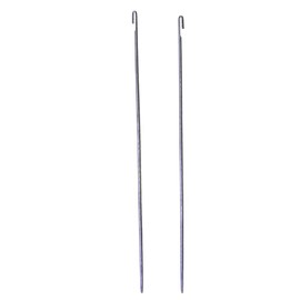 UUYYEO 2 Pcs Metal Beading Needles Bead Crochet Hooks Beaded Needles Steel Wood Bead Needle Threader Jewelry Making Tools
