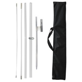 CUSTOMTREND Feather Flag Pole Kit Fits 8FT Swooper Flags, 11FT Tall Aluminum Flagpole Set with Heavy Duty Ground Spike for Business Advertising Flags Custom Feather Flag