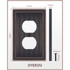 Oil Rubbed Bronze 1 Gang Duplex Wall Plate Cover Zinc