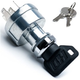 HD Switch Ignition Key Switch fits John Deere Models 300 301 302 322 332 400 401 480 JD24 655 755 830 855 856 920 955 1020 1120 2020 2030 2040 2120 2640 2653 2755 2840 2850 w/ 3 Keys & Free Carabiner