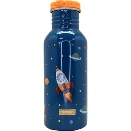NERTHUS FIH 1160 Kids Space Water Bottle, 500 ml, Ultralight Aluminium with Redesigned Lid, Comfortable, Practical