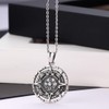 Compass Necklace Sterling Silver Compass Necklace Graduation Friendship Talisman Travel