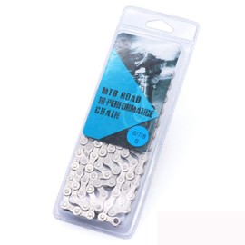 VOANZO Bicycle Chain, Electroplated Silver Rust-proof Mountain Road Bike Chain, 6/7/8 Speed