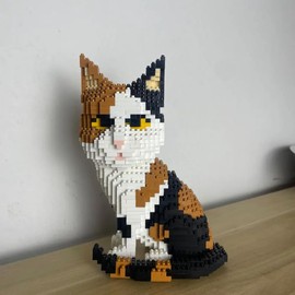 Cat Mini Building Blocks Cute Animals Sets for Goodie Bags, Micro Mini Building Toy DIY 3D Bricks Kit for Adults, Party Favors for Kids, Birthday Gift for Boys Girls 1300 PCS