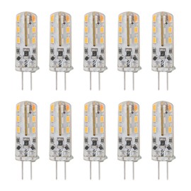 10pcs G4 LED Bulb 1.5W DC12V Warm White 3000K 110LM Bi Pin Light Bulbs LED for Cabinet Lighting Courtyard