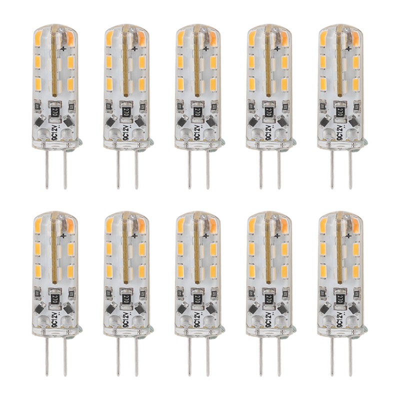 10pcs G4 LED Bulb 1.5W DC12V Warm White 3000K 110LM