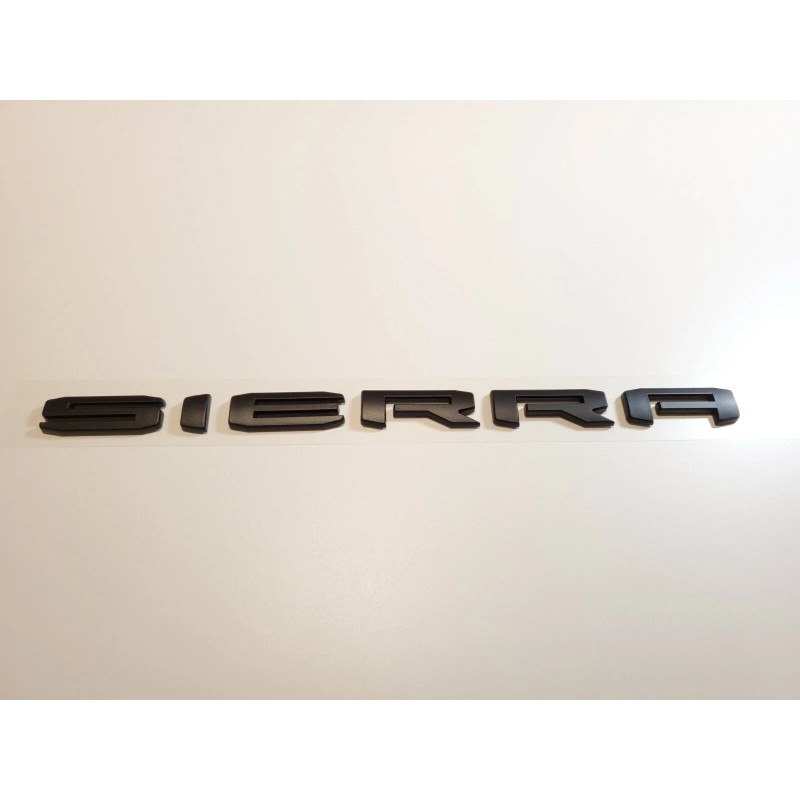 GMC Matte Black Rear Tailgate SIERRA Emblems Letter GMC Sierra