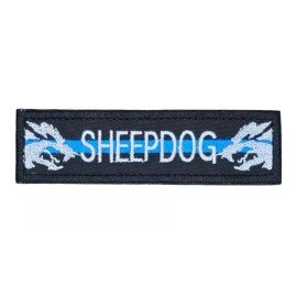 Unbranded SHEEPDOG BLUE LINE TAB COP POLICE LAW ENFORCEMENT TACTICAL SWAT HOOK PATCH