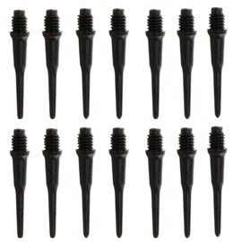 HRLORK 50 Packs Dart Points Plastic Soft Tip Darts Set Darts Attachment Spare Tips-Black