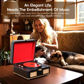 MANAYO Retro Portable CD Player with Bluetooth for Home, Rechargeable Small Portable CD Player with Speakers, Support AUX/USB Desktop Portable CD Player Boombox with Remote Control