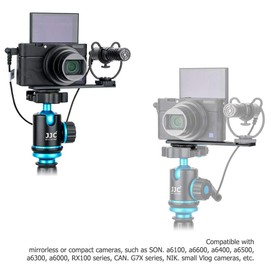 Cold Shoe Mount for Microphone/LED Light Suitable for Vlogging Camera, Sony RX100 VII A6100 A6400 A6600 Canon G7X Mark III EOS M6 Mark II GoPro Hero DJI OSMO Action Camera and Smartphone