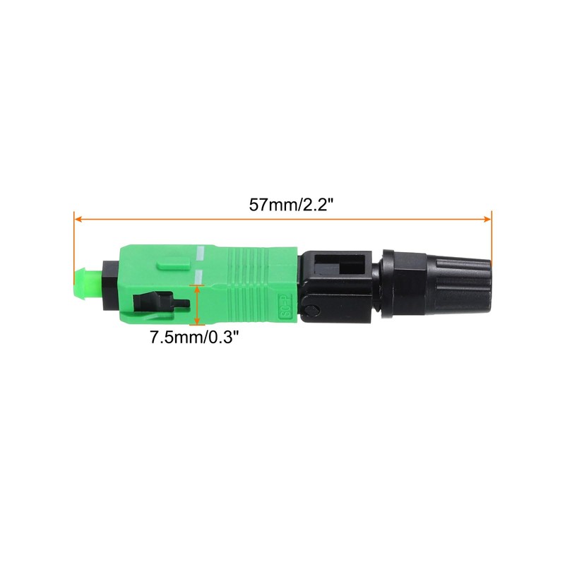 QUARKZMAN SC/APC Fiber Optic Quick Connectors Single Mode Embedded SC