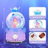 BREIS Snow Globe,100MM Mermaid Snow Globes Automatic Snowflakes with Music