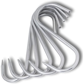 TronicXL Premium S-Hooks Stainless Steel 80 mm x 4 mm Meat Hooks Butcher Hooks Smoking Hooks Stainless Steel Hooks Butcher Butcher Butcher Rustproof Metal Wild Hooks Butcher (Pack of 5)