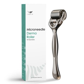 GXBRSY Derma Roller 0.25mm Titanium,192 Micro Needle Roller - Beard Face Dermal Roller (Crystal Black)