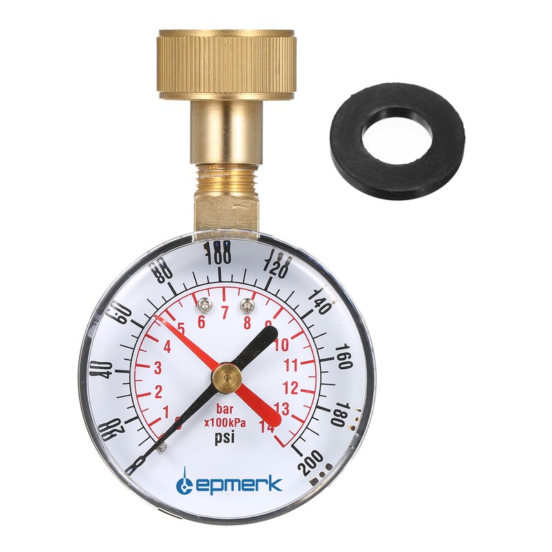 Lepmerk 2- 1/2'' Pressure Gauge Water Pressure Test Gauge 3/4''