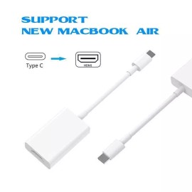 Unbranded USB-C Type C to HDMI Adapter USB 3.1 Cable For MHL Android Phone Tablet White