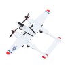 DCD Lockheed P-38J Lightning Fighter Aircraft Die-Cast Toy White with