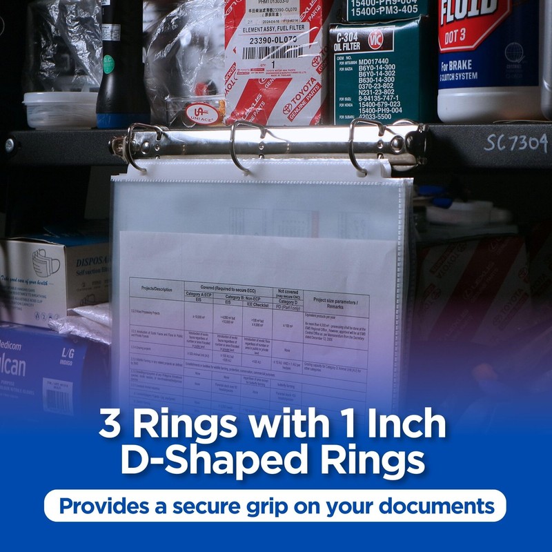 Magnético 3 Ring Binder Mecanismo para colgar 8.5 x 11